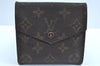 Authentic Louis Vuitton Monogram Porte Monnaie Billets Wallet M61660 LV K8518