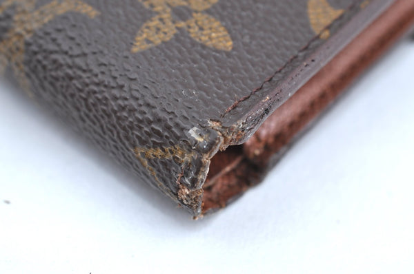 Authentic Louis Vuitton Monogram Porte Tresor Etui Papier Wallet M61202 LV K8519