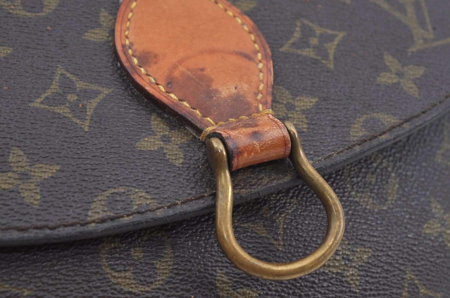 Auth Louis Vuitton Monogram Saint Cloud GM Shoulder Cross Bag Old Model K8521