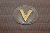 Authentic MARIO VALENTINO V Logo Clutch Hand Bag Purse PVC Leather Brown K8523