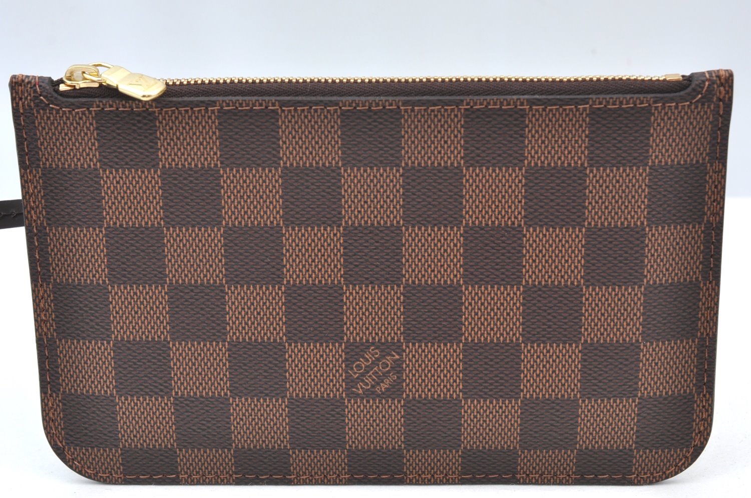 Authentic Louis Vuitton Damier Neverfull Pouch Purse Clutch Bag LV K8533