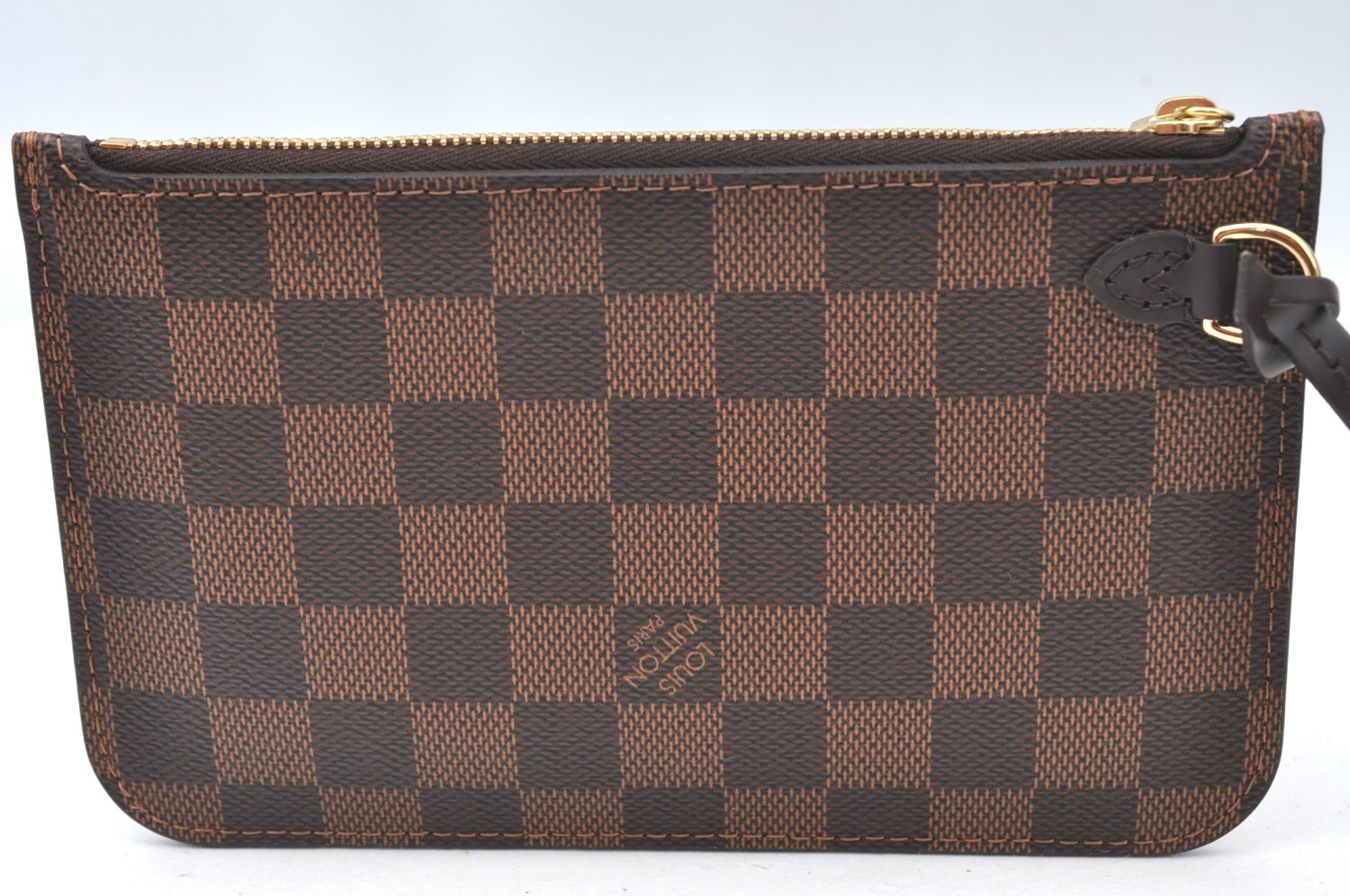 Authentic Louis Vuitton Damier Neverfull Pouch Purse Clutch Bag LV K8533