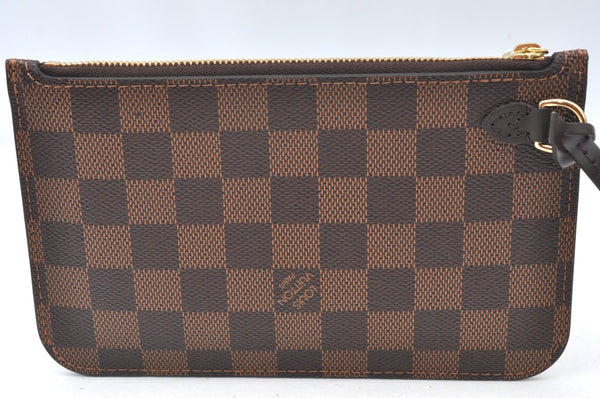 Authentic Louis Vuitton Damier Neverfull Pouch Purse Clutch Bag LV K8533