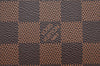 Authentic Louis Vuitton Damier Neverfull Pouch Purse Clutch Bag LV K8533