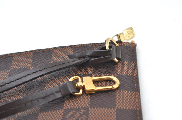 Authentic Louis Vuitton Damier Neverfull Pouch Purse Clutch Bag LV K8534