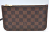 Authentic Louis Vuitton Damier Neverfull Pouch Purse Clutch Bag LV K8536