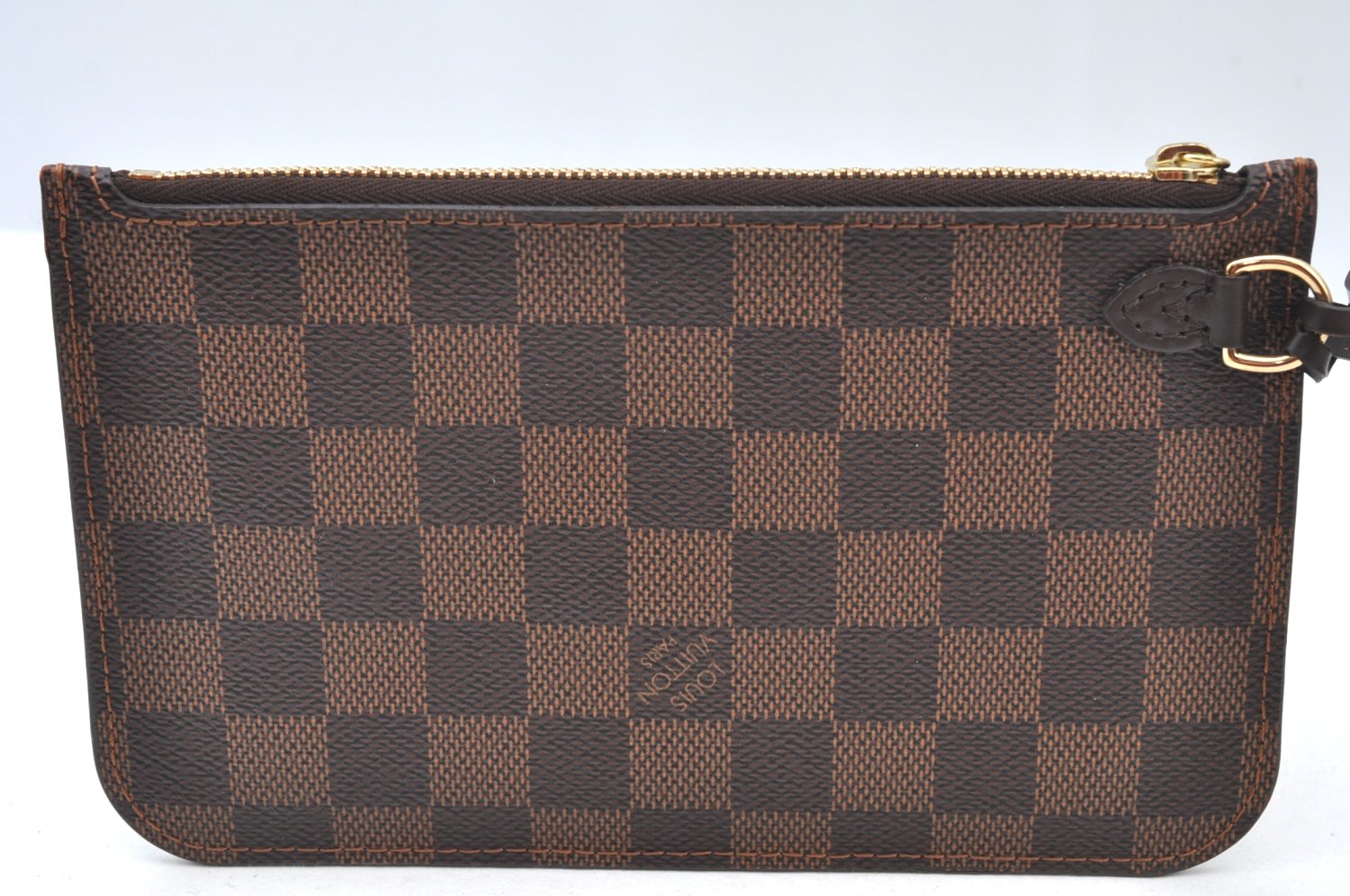 Authentic Louis Vuitton Damier Neverfull Pouch Purse Clutch Bag LV K8536