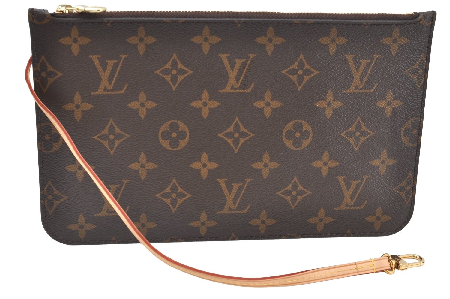 Authentic Louis Vuitton Monogram Neverfull Pouch Purse Clutch Bag LV K8543