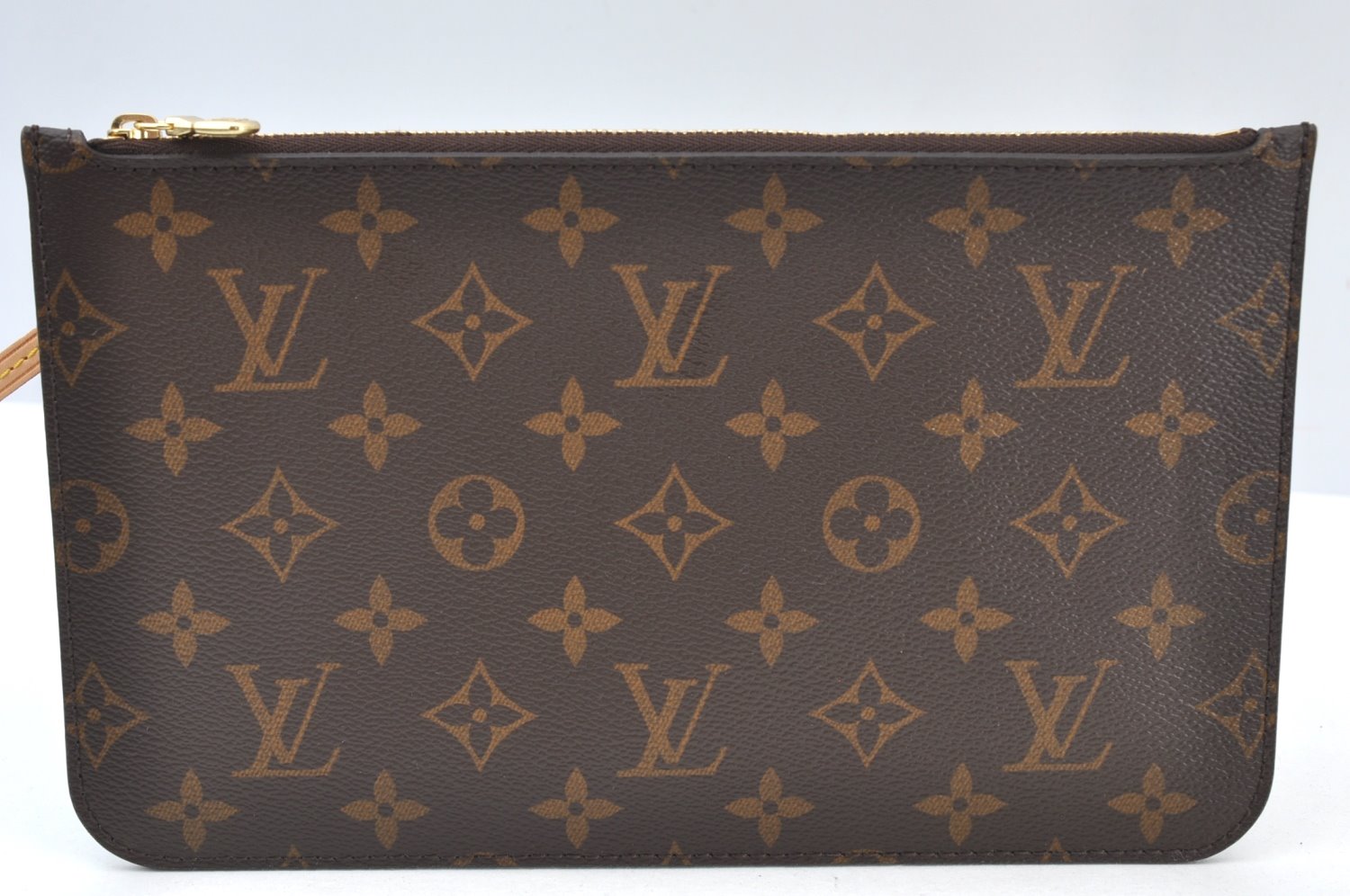 Authentic Louis Vuitton Monogram Neverfull Pouch Purse Clutch Bag LV K8543