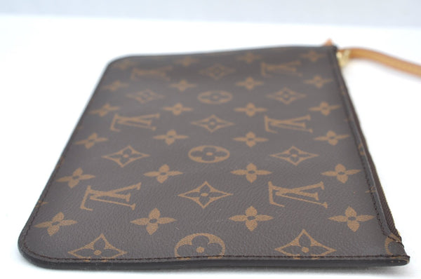 Authentic Louis Vuitton Monogram Neverfull Pouch Purse Clutch Bag LV K8543