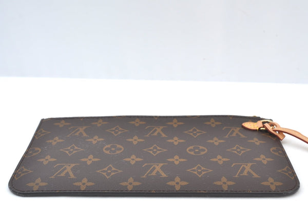 Authentic Louis Vuitton Monogram Neverfull Pouch Purse Clutch Bag LV K8543