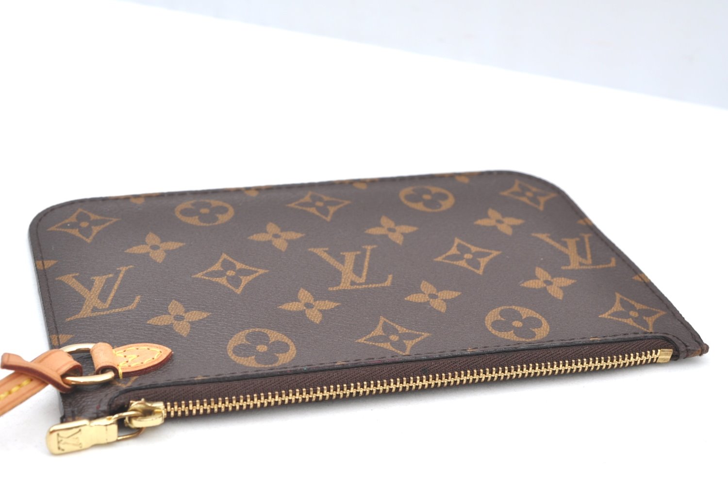 Authentic Louis Vuitton Monogram Neverfull Pouch Purse Clutch Bag LV K8552