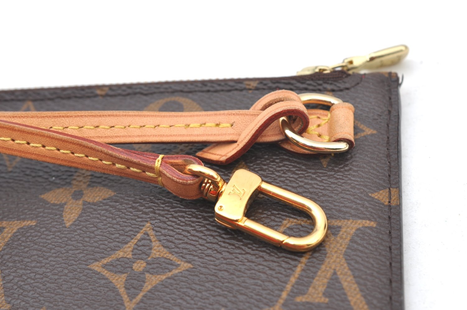 Authentic Louis Vuitton Monogram Neverfull Pouch Purse Clutch Bag LV K8552