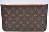 Authentic Louis Vuitton Monogram Neverfull Pouch Purse Clutch Bag Red LV K8556