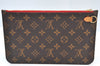 Authentic Louis Vuitton Monogram Neverfull Pouch Purse Clutch Bag Red LV K8556