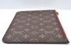 Authentic Louis Vuitton Monogram Neverfull Pouch Purse Clutch Bag Red LV K8556