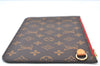 Authentic Louis Vuitton Monogram Neverfull Pouch Purse Clutch Bag Red LV K8556