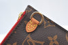 Authentic Louis Vuitton Monogram Neverfull Pouch Purse Clutch Bag Red LV K8556