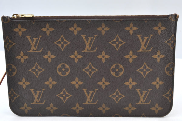 Authentic Louis Vuitton Monogram Neverfull Pouch Purse Clutch Bag LV K8557