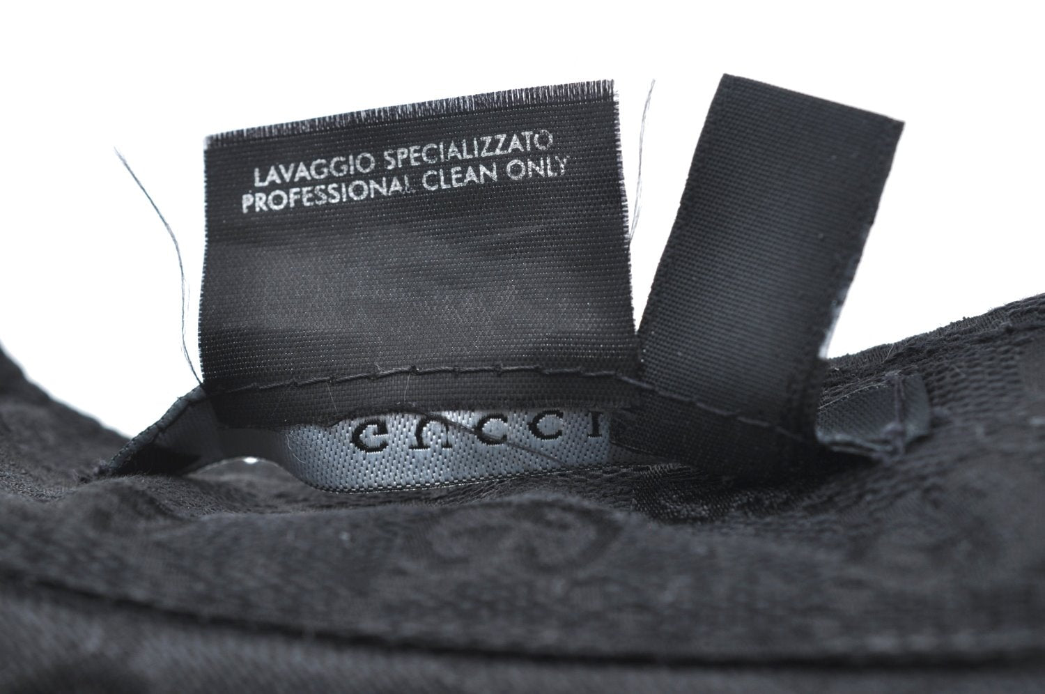 Authentic GUCCI Web Sherry Line Sun Visor GG Canvas Leather Size S Black K8562
