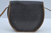 Authentic Christian Dior Honeycomb Shoulder Cross Bag PVC Leather Black K8567