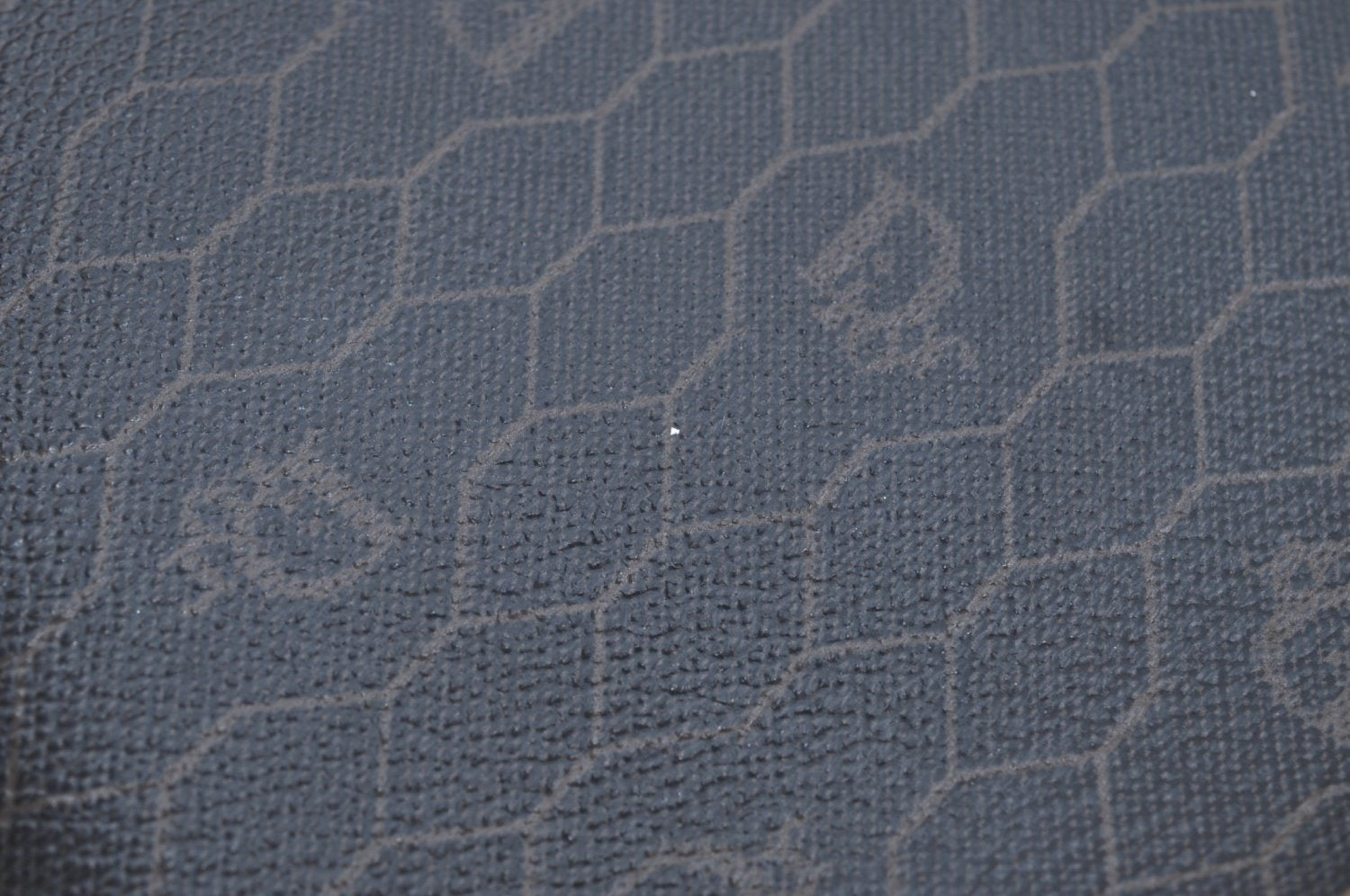 Authentic Christian Dior Honeycomb Shoulder Cross Bag PVC Leather Black K8567