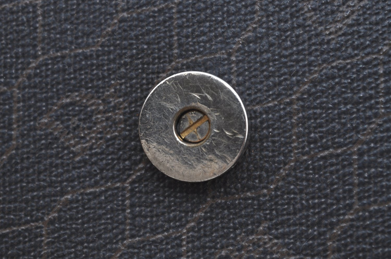 Authentic Christian Dior Honeycomb Shoulder Cross Bag PVC Leather Black K8567