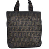 Authentic FENDI Zucca Folding Hand Tote Bag Nylon Brown Junk K8570