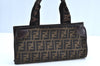 Authentic FENDI Zucca Folding Hand Tote Bag Nylon Brown Junk K8570