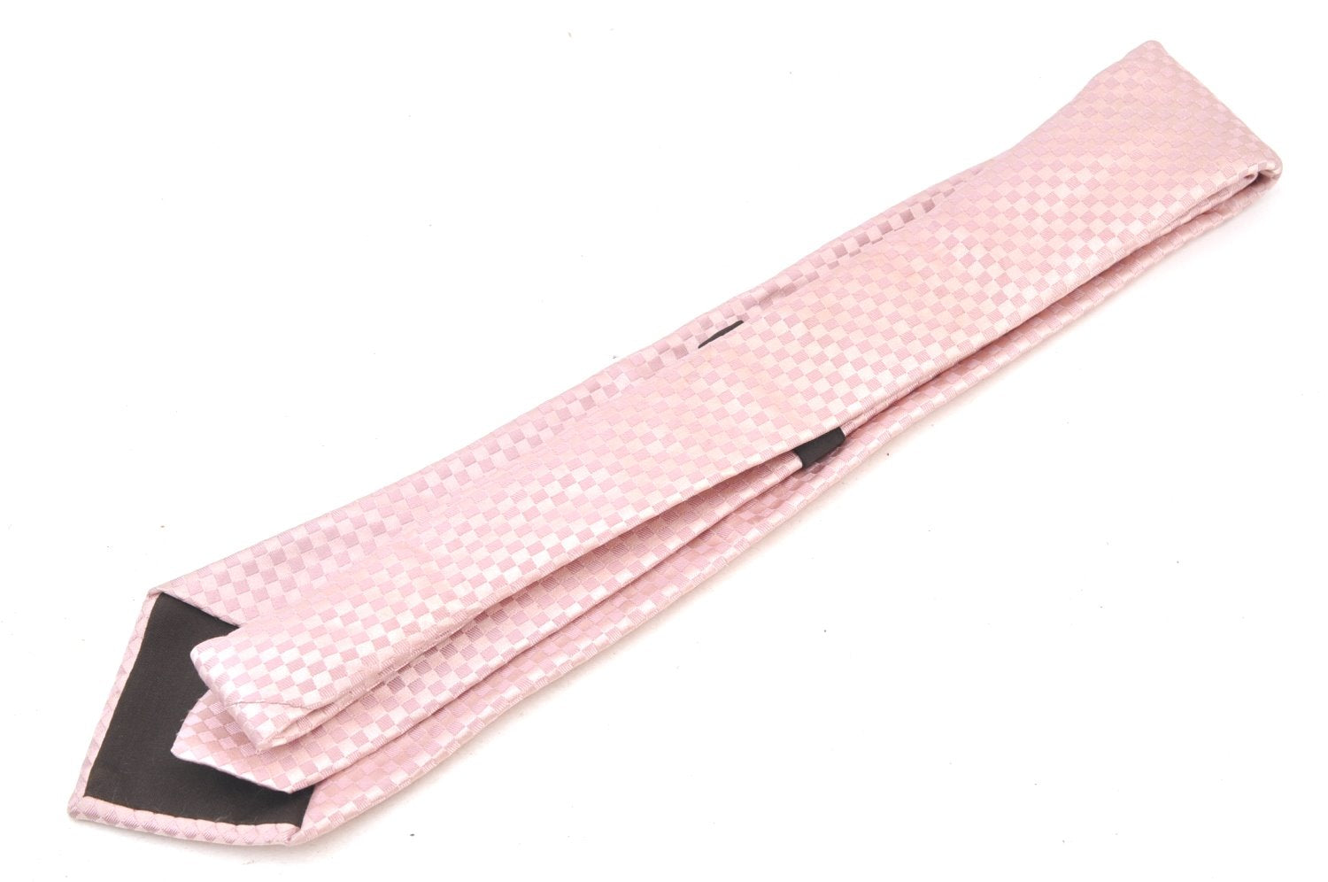 Authentic Louis Vuitton Damier Necktie Tie Silk Pink LV K8575