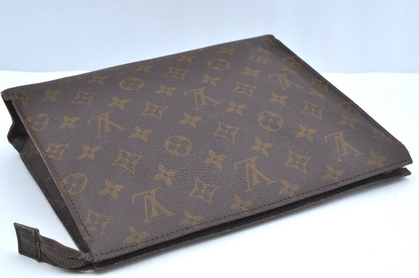 Auth Louis Vuitton Monogram Poche Toilette 26 Cosmetics Pouch Old Model LV K8576