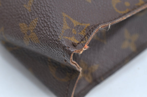 Auth Louis Vuitton Monogram Poche Toilette 26 Cosmetics Pouch Old Model LV K8576