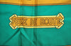 Authentic HERMES Carre 90 Scarf "FEUX DE ROUTE" Silk Green Box K8579