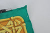 Authentic HERMES Carre 90 Scarf "FEUX DE ROUTE" Silk Green Box K8579