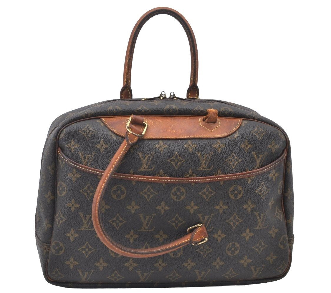 Authentic Louis Vuitton Monogram Deauville Hand Bag M47270 LV Junk K8582