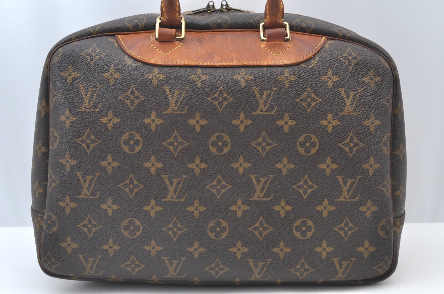 Authentic Louis Vuitton Monogram Deauville Hand Bag M47270 LV Junk K8582