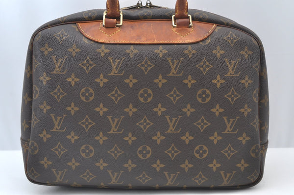 Authentic Louis Vuitton Monogram Deauville Hand Bag M47270 LV Junk K8582