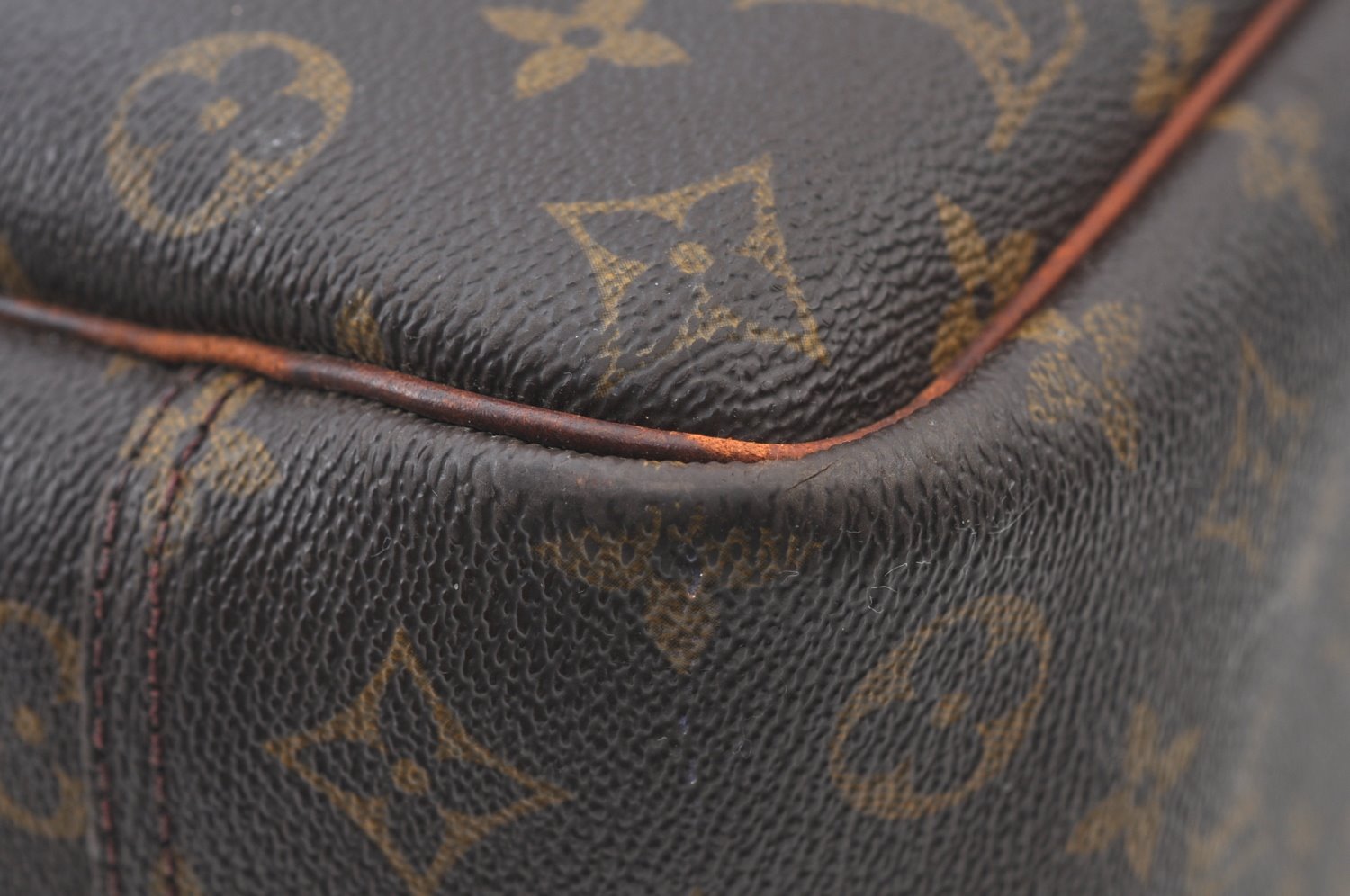 Authentic Louis Vuitton Monogram Deauville Hand Bag M47270 LV Junk K8582