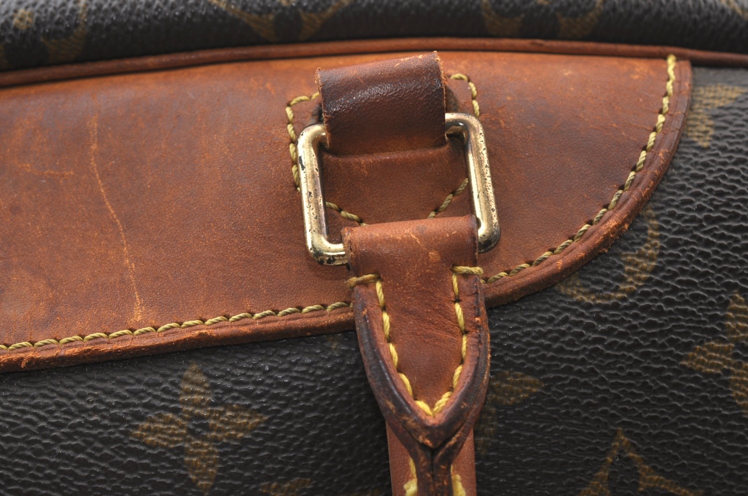 Authentic Louis Vuitton Monogram Deauville Hand Bag M47270 LV Junk K8582