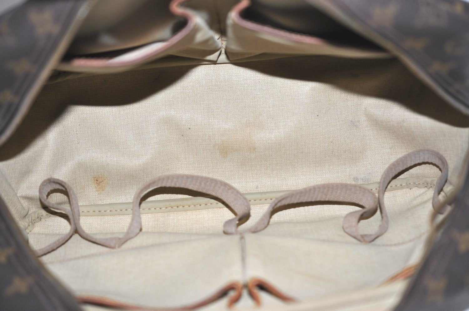 Authentic Louis Vuitton Monogram Deauville Hand Bag M47270 LV Junk K8582