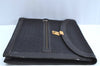 Authentic GUCCI Vintage Clutch Documents Case GG Canvas Leather Black K8584