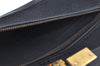 Authentic GUCCI Vintage Clutch Documents Case GG Canvas Leather Black K8584