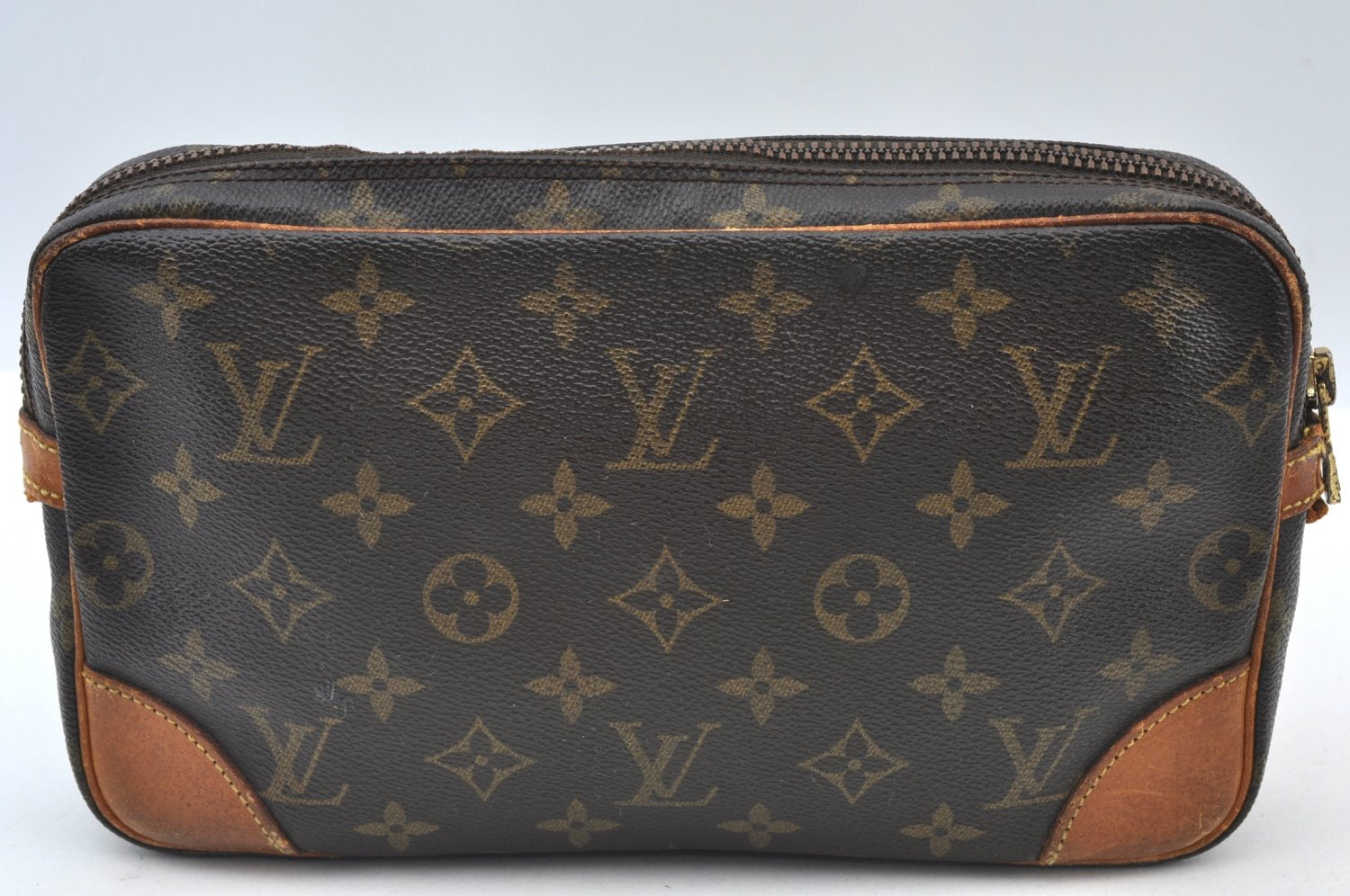 Auth Louis Vuitton Monogram Marly Dragonne GM M51825 Clutch Hand Bag Junk K8588