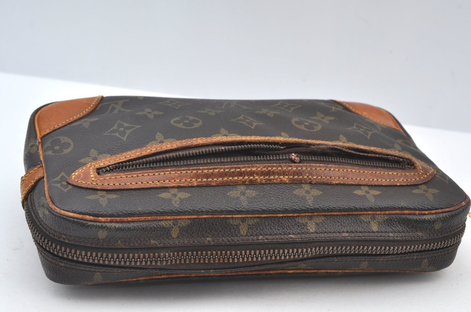 Auth Louis Vuitton Monogram Marly Dragonne GM M51825 Clutch Hand Bag Junk K8588