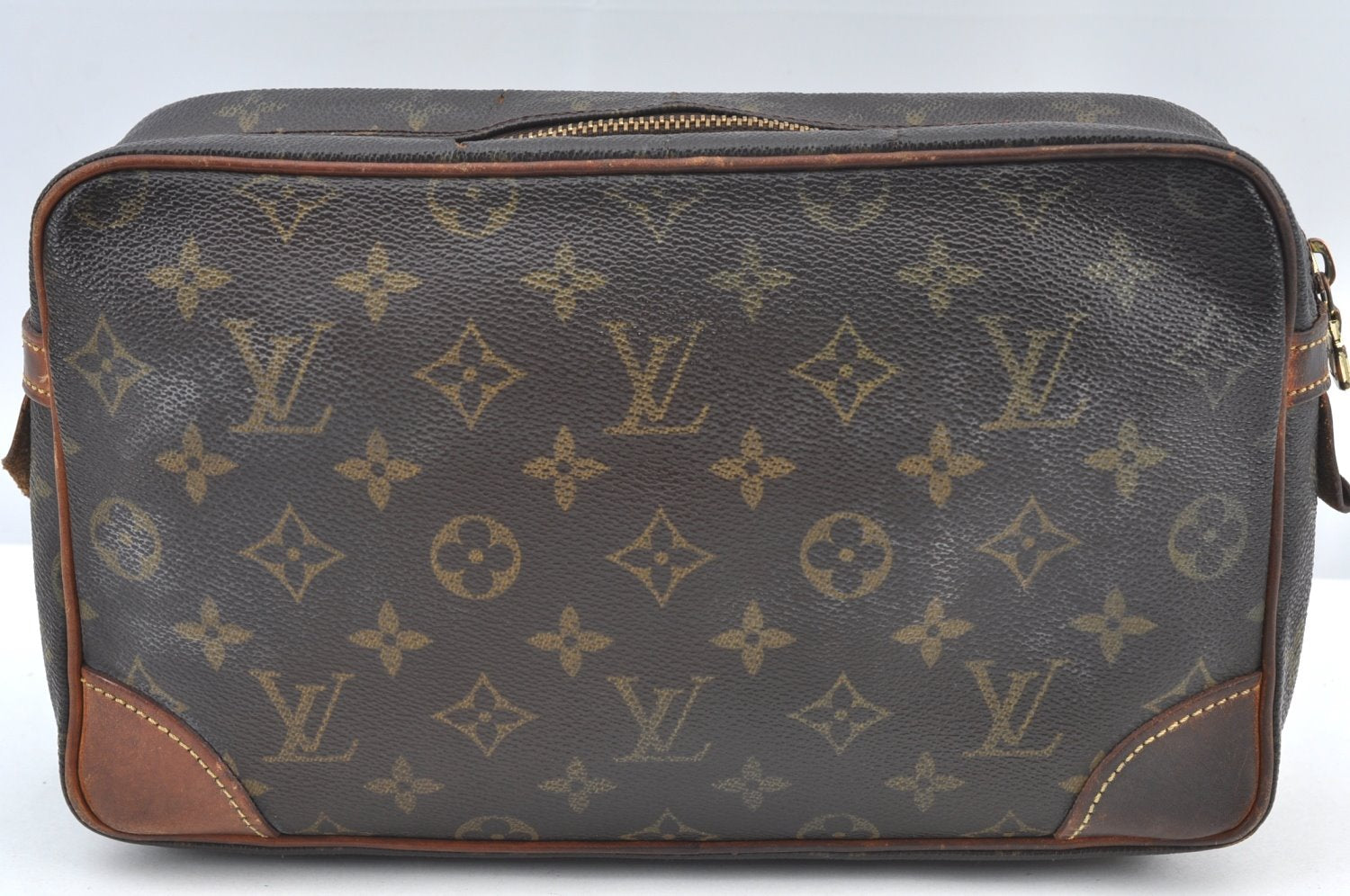 Authentic Louis Vuitton Monogram Compiegne 28 Clutch Hand Bag M51845 LV K8590