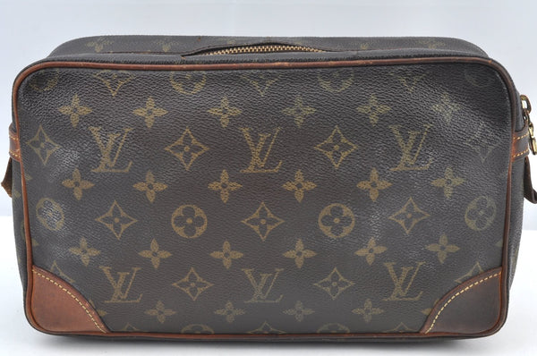 Authentic Louis Vuitton Monogram Compiegne 28 Clutch Hand Bag M51845 LV K8590