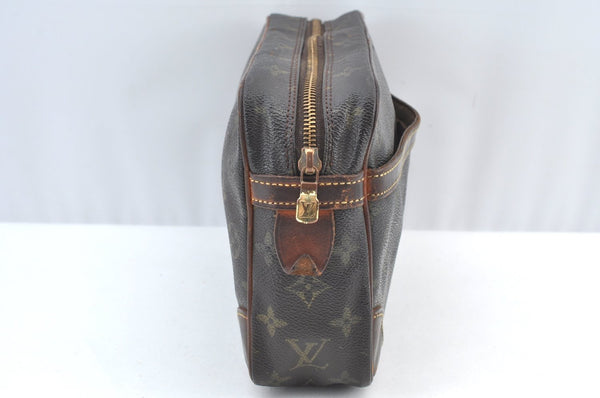 Authentic Louis Vuitton Monogram Compiegne 28 Clutch Hand Bag M51845 LV K8590