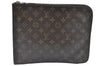 Authentic Louis Vuitton Monogram Poche Documents Document Case M53400 LV K8591
