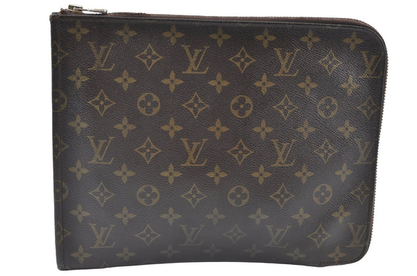 Authentic Louis Vuitton Monogram Poche Documents Document Case M53400 LV K8591
