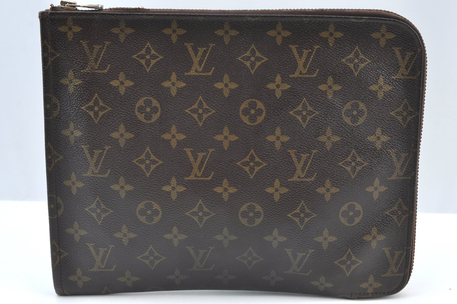 Authentic Louis Vuitton Monogram Poche Documents Document Case M53400 LV K8591